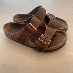 Birkenstock Dark Brown Double-Strap Sandals
